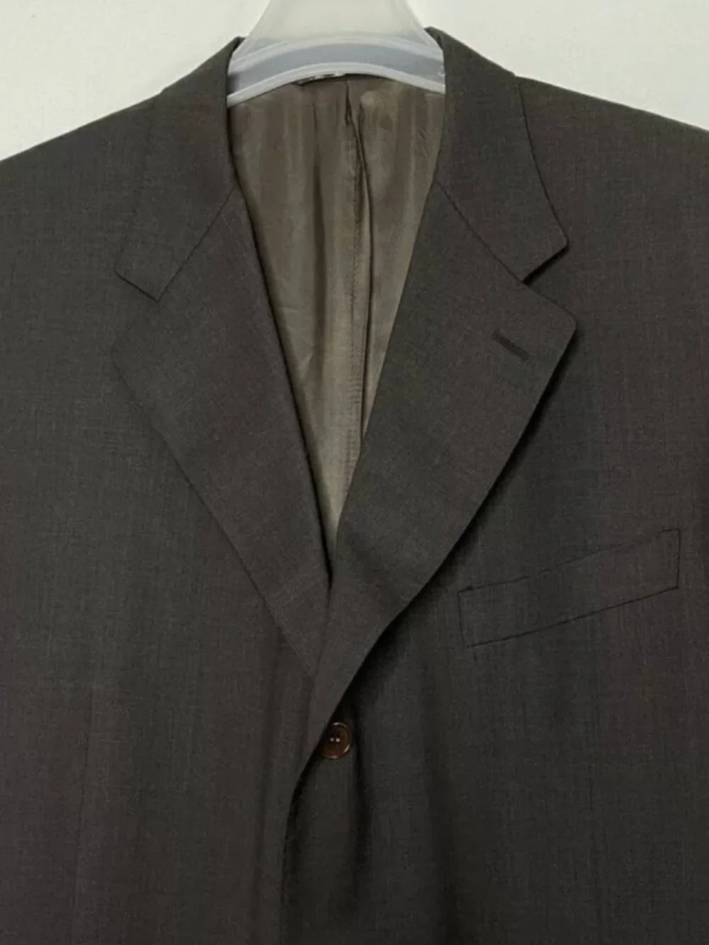 Canali Men’s Brown Dress Jacket 100% Pure Virgin Wool Old Money Size 58L Italy